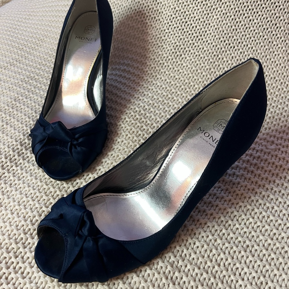 Navy Monet Heels
